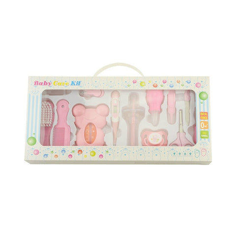 13Pcs Newborn Health care Set Kids Grooming Kit Safety Manicure Nail Clippers Comb Emery Hairbrush Thermometer Baby Care tool