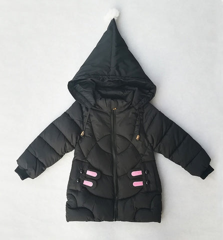 2019 Girls Down Jackets Baby Outdoor Warm Clothing Thick Coats Windproof Children's Winter Jackets Kids Cartoon Winter Outerwear