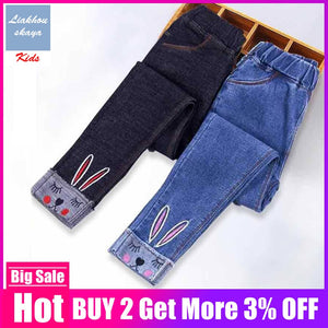2019 Spring Autumn Kids Clothing Casual Jeans Pants, Children's Clothing Baby Girls Denim Pencil Pants Girls' Jeans 3-12 Years