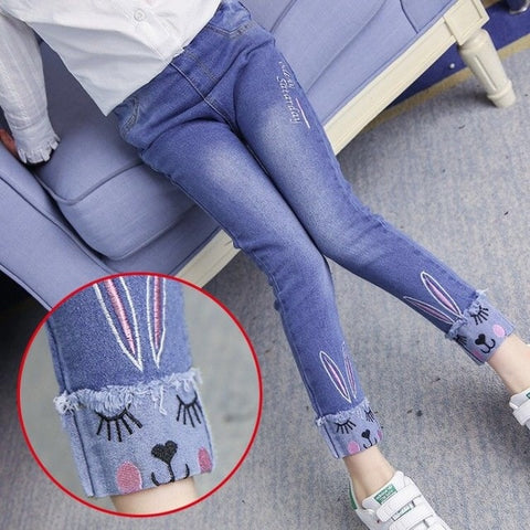 2019 Spring Autumn Kids Clothing Casual Jeans Pants, Children's Clothing Baby Girls Denim Pencil Pants Girls' Jeans 3-12 Years
