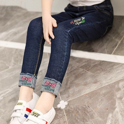 2019 Spring Autumn Kids Clothing Casual Jeans Pants, Children's Clothing Baby Girls Denim Pencil Pants Girls' Jeans 3-12 Years