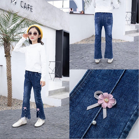 2019 Spring Autumn Kids Clothing Casual Jeans Pants, Children's Clothing Baby Girls Denim Pencil Pants Girls' Jeans 3-12 Years
