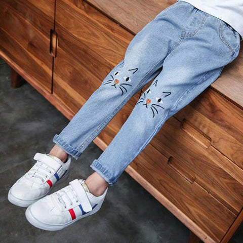 2019 Spring Autumn Kids Clothing Casual Jeans Pants, Children's Clothing Baby Girls Denim Pencil Pants Girls' Jeans 3-12 Years