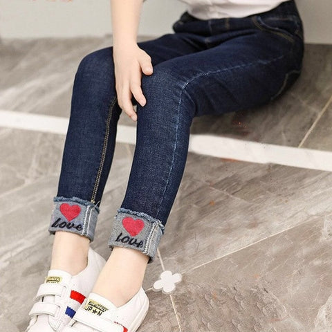 2019 Spring Autumn Kids Clothing Casual Jeans Pants, Children's Clothing Baby Girls Denim Pencil Pants Girls' Jeans 3-12 Years