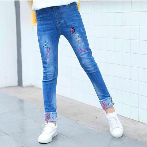 2019 Spring Autumn Kids Clothing Casual Jeans Pants, Children's Clothing Baby Girls Denim Pencil Pants Girls' Jeans 3-12 Years