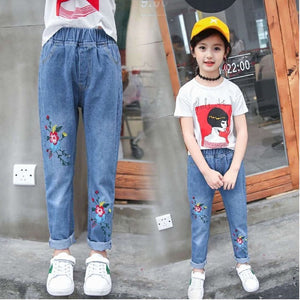 2019 Spring Autumn Kids Clothing Casual Jeans Pants, Children's Clothing Baby Girls Denim Pencil Pants Girls' Jeans 3-12 Years