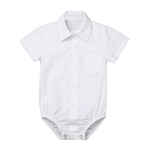 children's clothing clothes Boys clothes Newborn Baby Boys' Formal Shirts Gentleman Romper Bodysuit Wedding Party Outfits L30819
