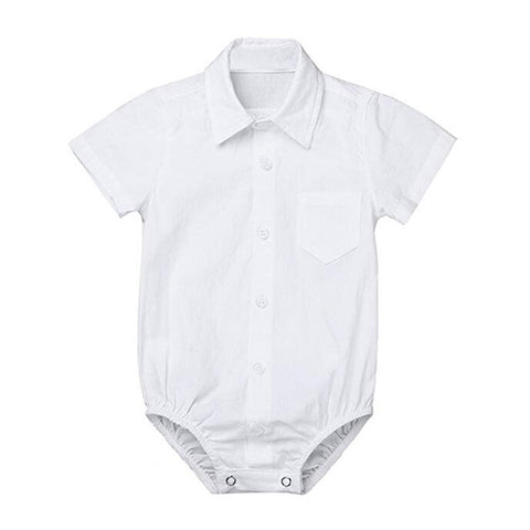 children's clothing clothes Boys clothes Newborn Baby Boys' Formal Shirts Gentleman Romper Bodysuit Wedding Party Outfits L30819