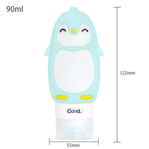 1PC 60/80/90/100ML Travel Portable Cute Silicone Bottles Shampoo Shower  Sub-bottling Tube Squeeze Empty Bottle baby care set