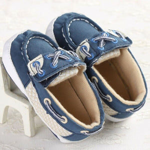 Toddler Baby Boys Crib Shoes Soft Sole Shoes Non-Slip First Walkers Casual Canvas Shoes