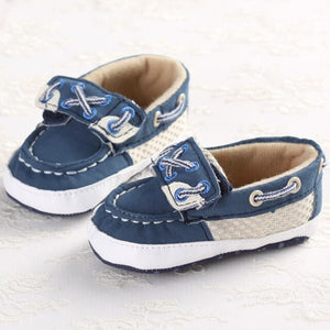Toddler Baby Boys Crib Shoes Soft Sole Shoes Non-Slip First Walkers Casual Canvas Shoes