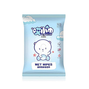 Babys Gently Sensitive Wet Wipes For Hands 10Pcs/pack Cleaning Disinfection Outdoor Portable Wipes Kids Care Wipes Travel Pack