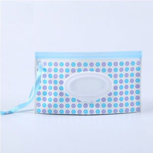 Cartoon Print Baby Wet Wipes Bag New Reusable Wet Wipes Cover Container For Wet Wipes Baby Skin Care Travel Wipes Bag 24*13CM