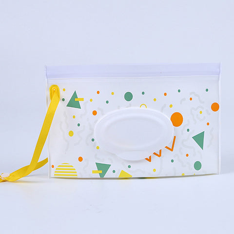 Cartoon Print Baby Wet Wipes Bag New Reusable Wet Wipes Cover Container For Wet Wipes Baby Skin Care Travel Wipes Bag 24*13CM
