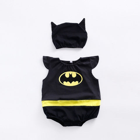 1pc romper 1pc Hat Newborn Baby Cotton rompers suits baby boys'  clothing Dragon Ball Spiderman Hero outifts Summer jumpsuits